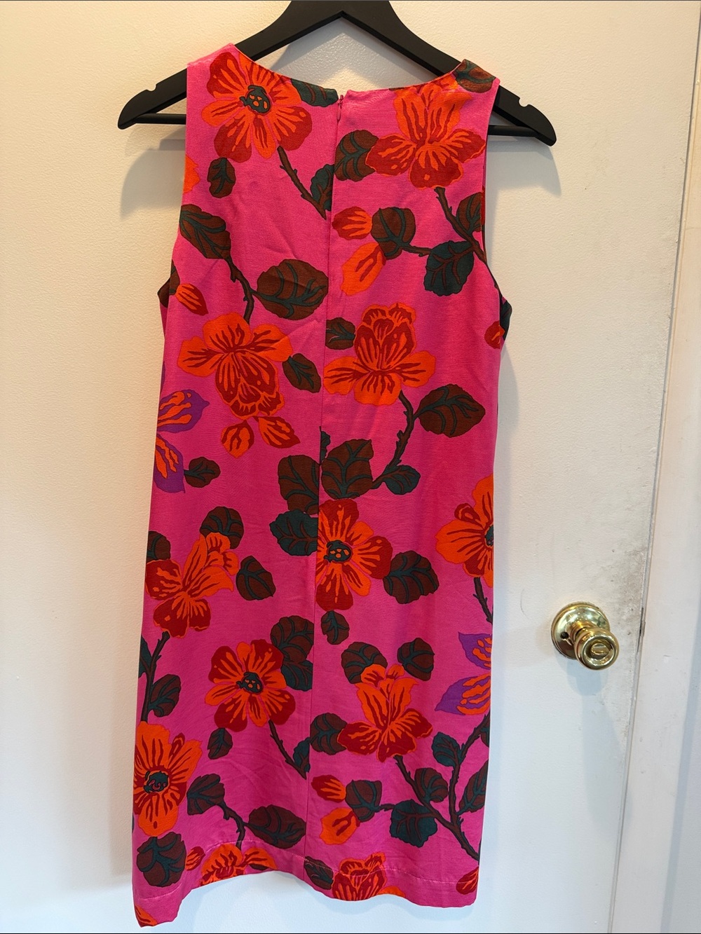 Boden Fuchsia Pink Dress with Orange Floral Print - Picture 4 of 4